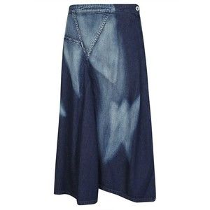 Yohji Yamamoto Triangle Gusset Denim Skirt With Light - NWT